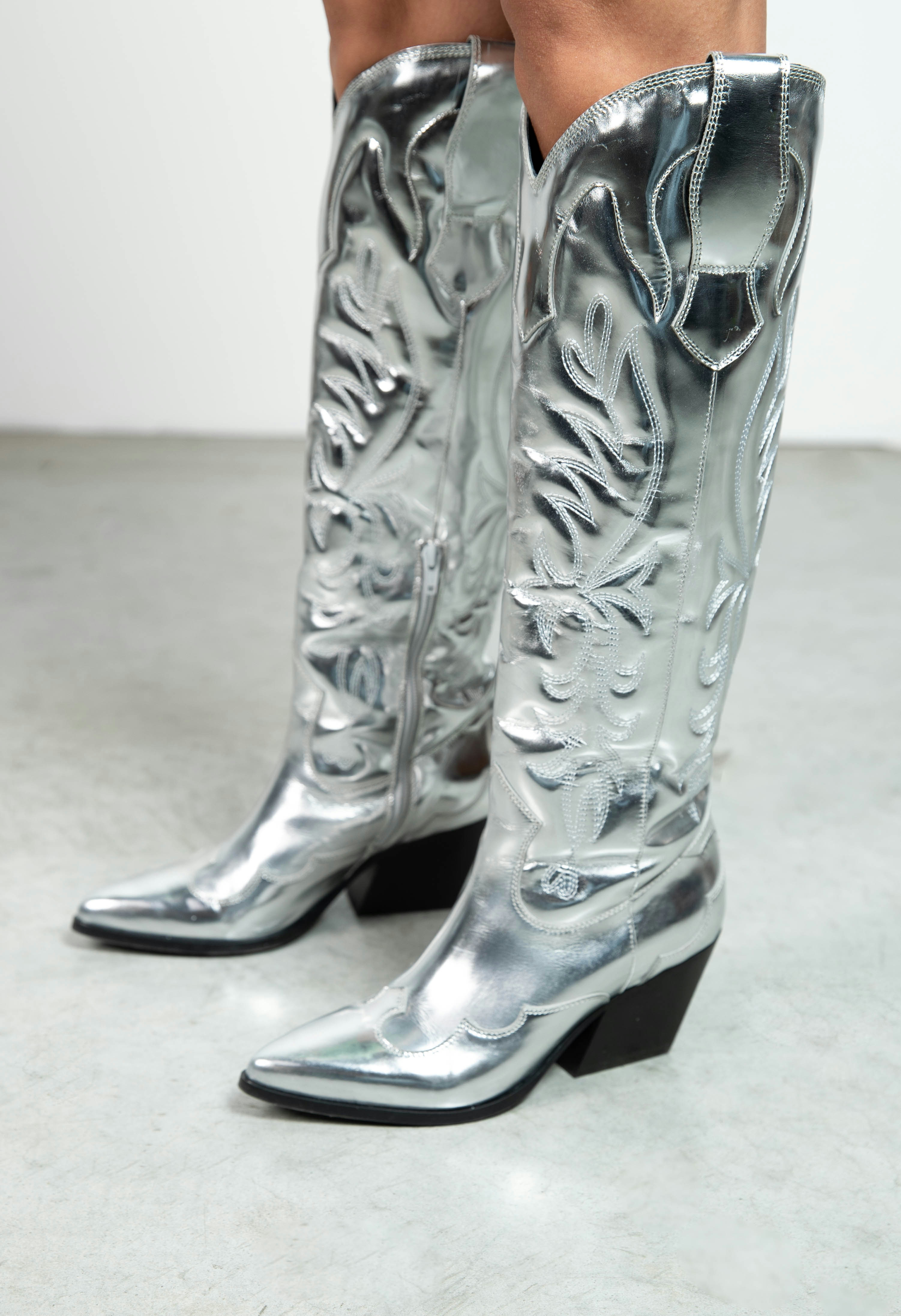 metallic cowboylaarzen