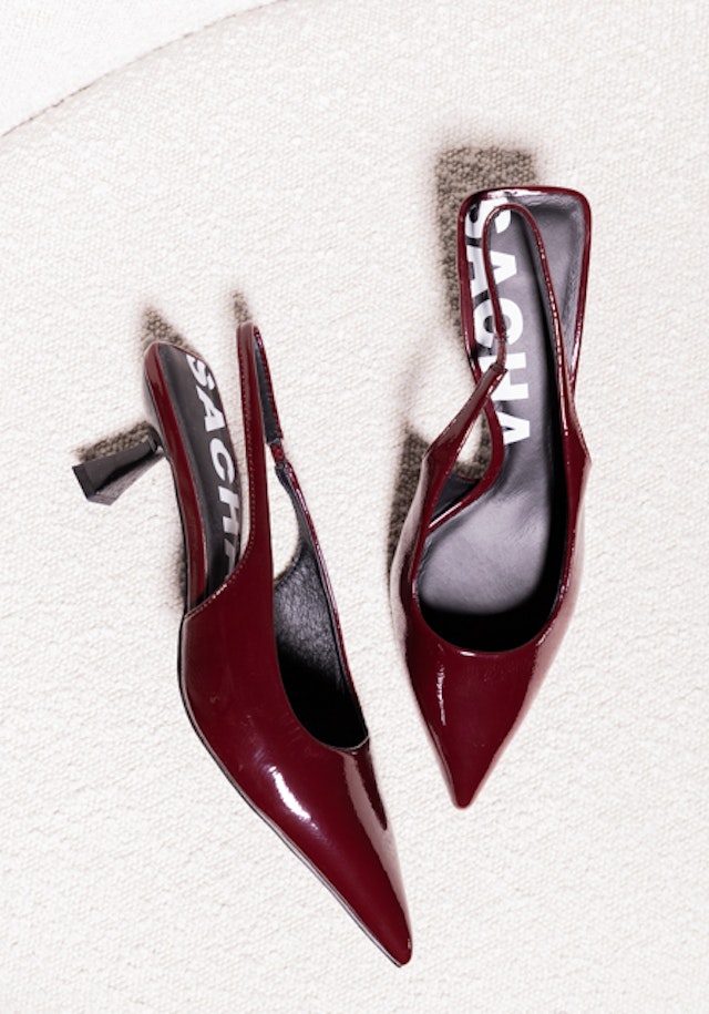 burgundy slingbacks