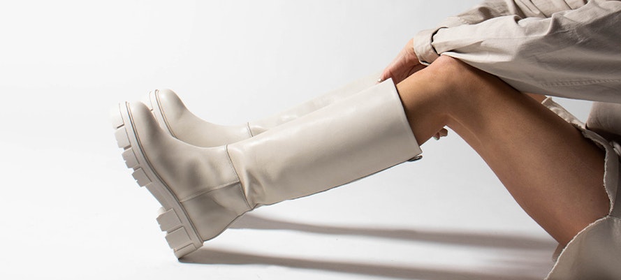 off white hoge laarzen